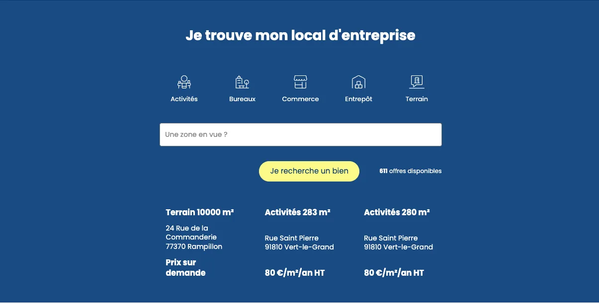 Capture : 2 entrées concurrentes sur la home